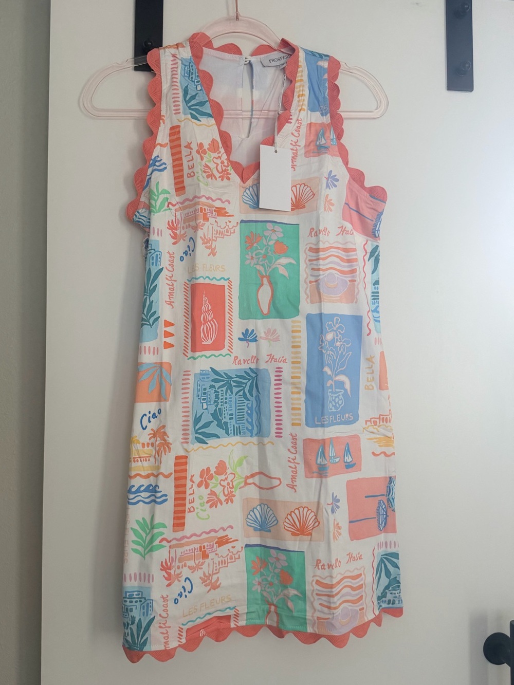 Prosperina Seashell Dress Sleeveless Shift Dress - Picture 3 of 7